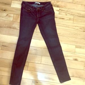 Dark denim Hollister skinny jeans.